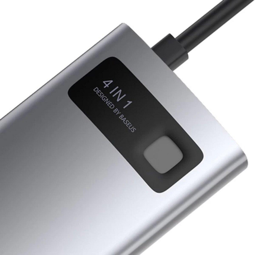 Хаб адаптер перехідник Baseus Metal Gleam Series 4в1 багатофункціональний CAHUB-CY0G Одеса - фото 5
