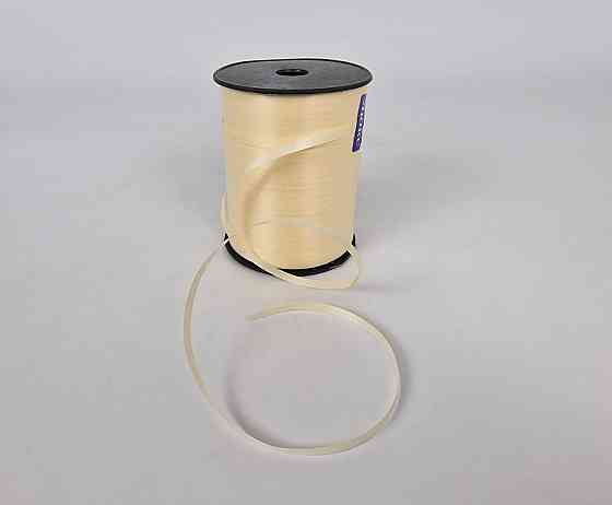 Стрічка для повітряних куль і подарунків 300 метрів бежева (1 пачка) Харків