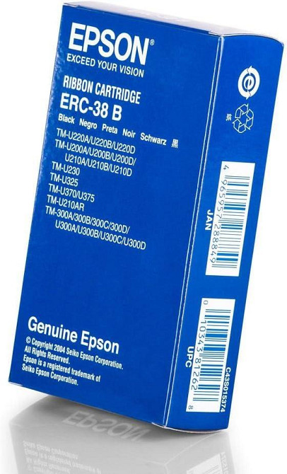 Лента для печати Epson C43S015244/ERC-38-B черная Premium Nylon для ERC-30/34/38 совместимая Киев - изображение 1