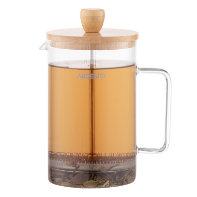 Френч-прес Ardesto Midori, 800мл, боросилікатне скло, бамбук, прозорий (AR1009WL) Вінниця - фото 1
