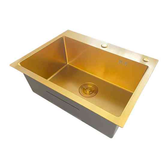 Мийка Mixxus MH5843 Micro Decor Brushed Gold (3.0/0.8) з нерж. сталі (колір матове золото) (MI8218) Київ