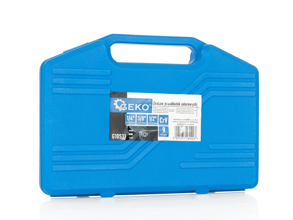 Набір подовжувачів ударних для головок "GeKo" (1/4", 3/8", 1/2") довжиною 50-250мм, к-т 9 шт. Киев - изображение 7