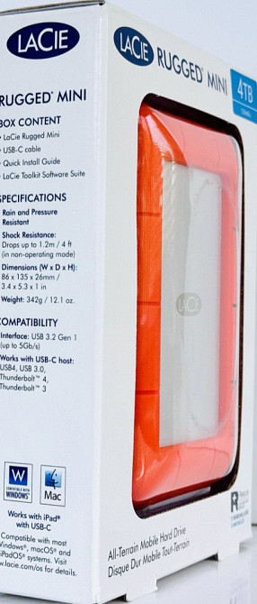 Жорсткий Диск: LaCie Rugged Mini 4ТБ LAC9000633. Київ - фото 4