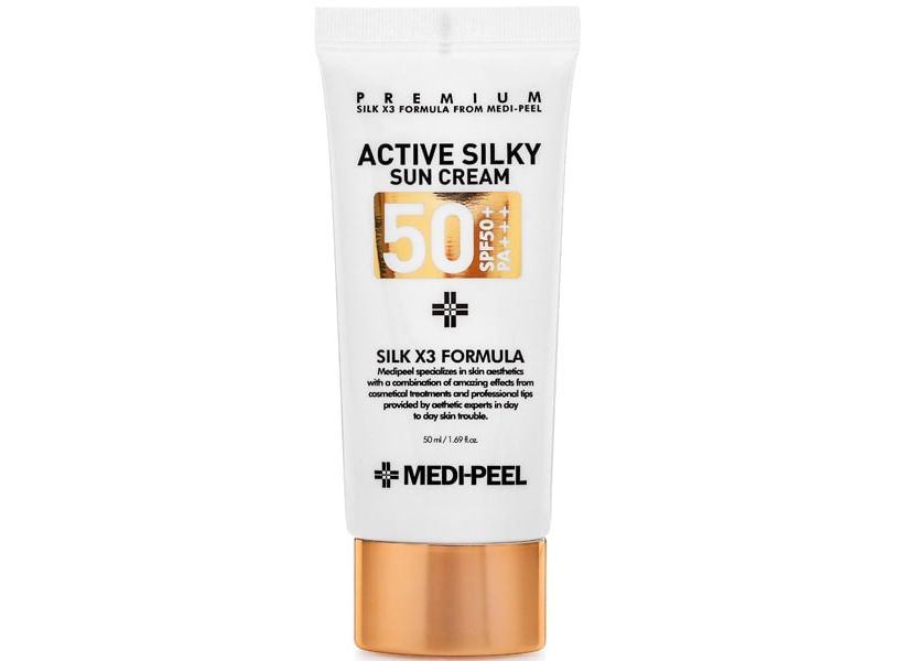 Солнцезащитный крем для лица Active Silky Sun Cream (SPF50+/PA+++) Medi-Peel 50 мл Киев - изображение 2