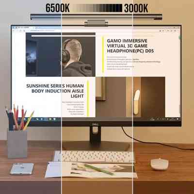 Настольная лампа Baseus на монітор i-wok Series USB Asymmetric Light Source Screen Hanging Light (fighting) Pro Black (DGIWK-P01) Винница