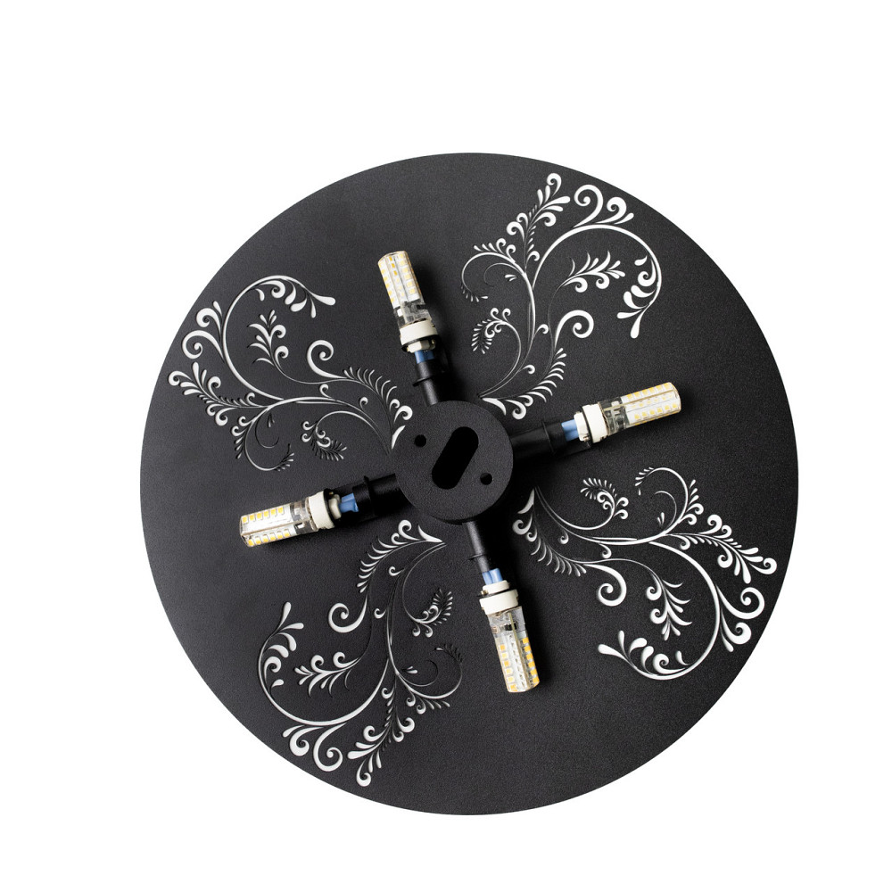 Світильник настінний MSK Electric Disk бра з візерунком під 4 лампи G4 NL 40300 Київ - фото 4