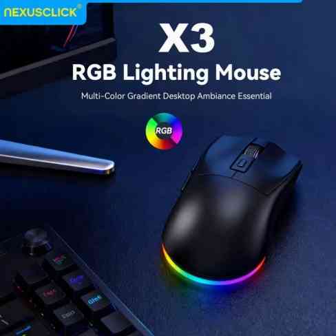 Беспроводная  портативная мышь Leaven X3 с зарядной базой 2.4G+Bluetooth Black Запорожье