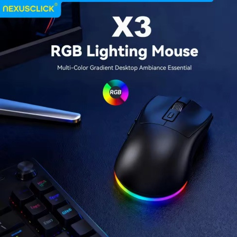 Беспроводная  портативная мышь Leaven X3 с зарядной базой 2.4G+Bluetooth Black Запорожье - изображение 6