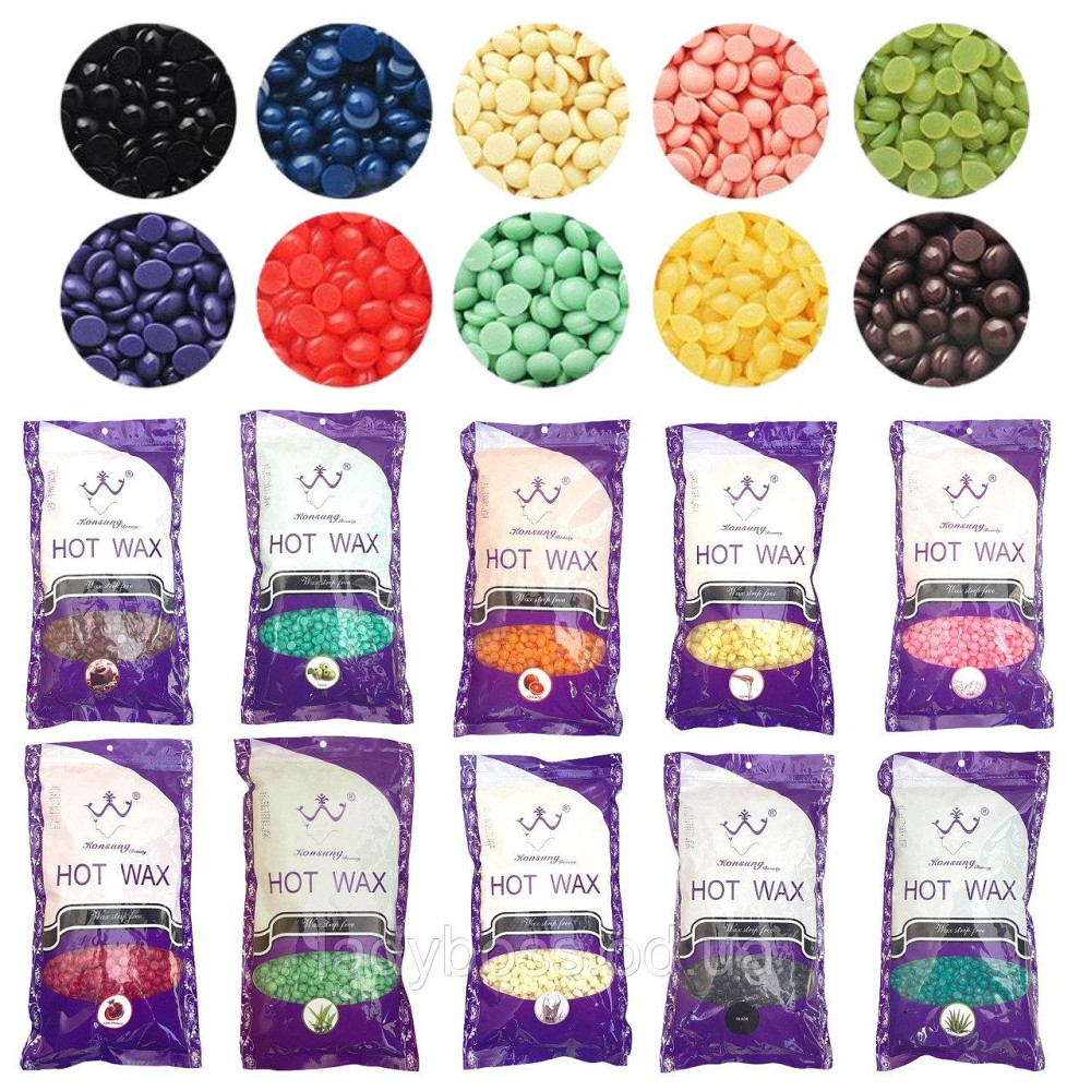 Віск плівковий низькотемпературний Konsug Beauty у гранулах (500г) (в асортименті) Київ - фото 2