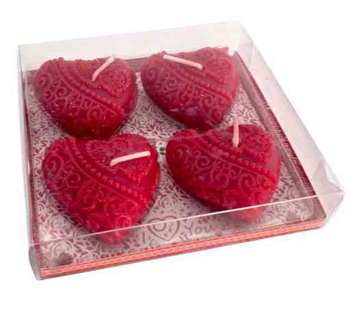 Свеча праздничная 4 шт Сердце Киев