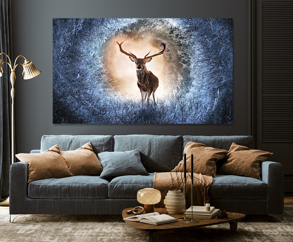 Картина полотно  у вітальню / спальню     Олень       MLP_146  ( 60х30см ) 40x80 см Київ - фото 3