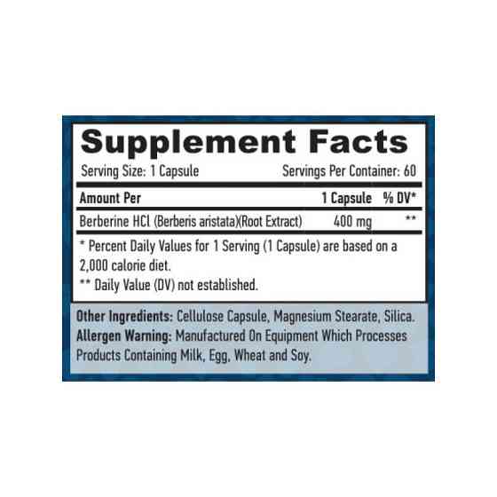 Берберин Haya Labs Berberine HCL 400 mg 60 Vcaps Луцк