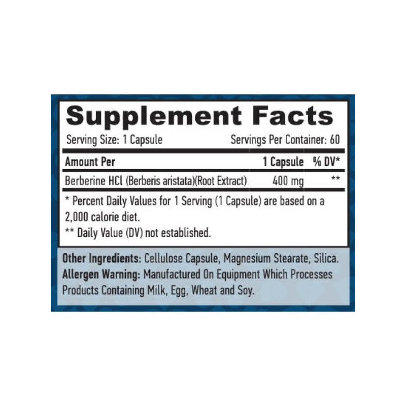 Берберин Haya Labs Berberine HCL 400 mg 60 Vcaps Луцк - изображение 2