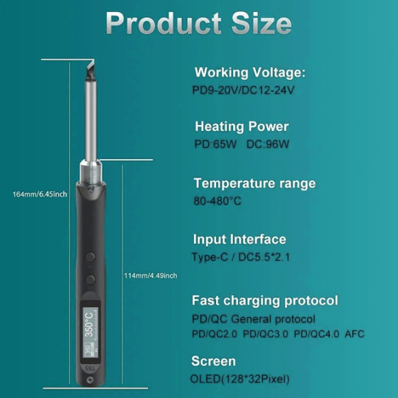 Паяльник Quecoo T85 65W USB Винница
