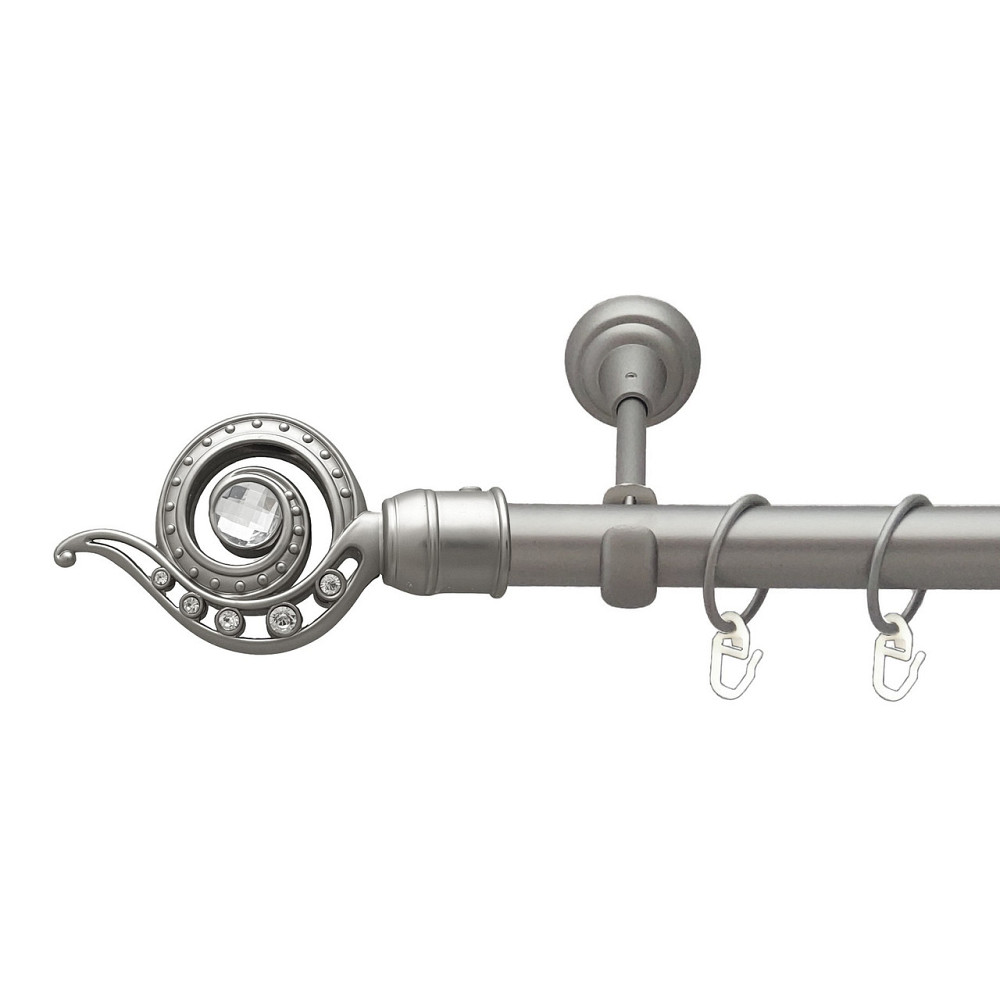 Карниз Orvit Око Дракона металевий однорядний відкритий гладка труба кільце металеве Сатин 25 мм 160 см (00-00023282) Львів - фото 1