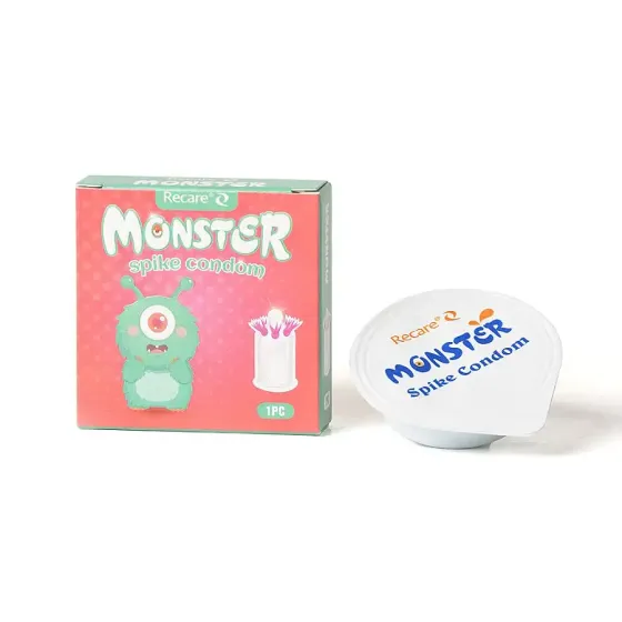 Насадка на член Recare Turquoise Monster Spike Condom (презерватив с усиками) Львов