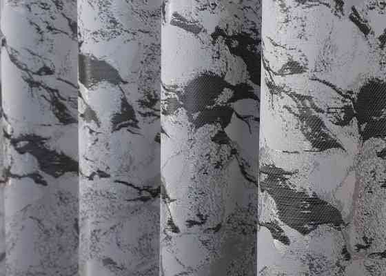 Комплект коротких штор VR-Textil Жаккард Мрамор Al3 № 1598ш Светло-серый с черным 145х170 см 2 шт (35-0242) Киев