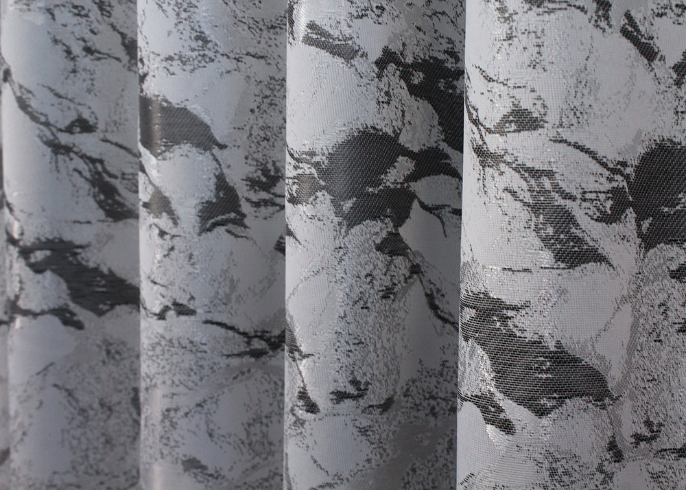 Комплект коротких штор VR-Textil Жакард Мармур Al3 № 1598ш Світло-сірий з чорним 145х170 см 2 шт (35-0242) Київ - фото 6