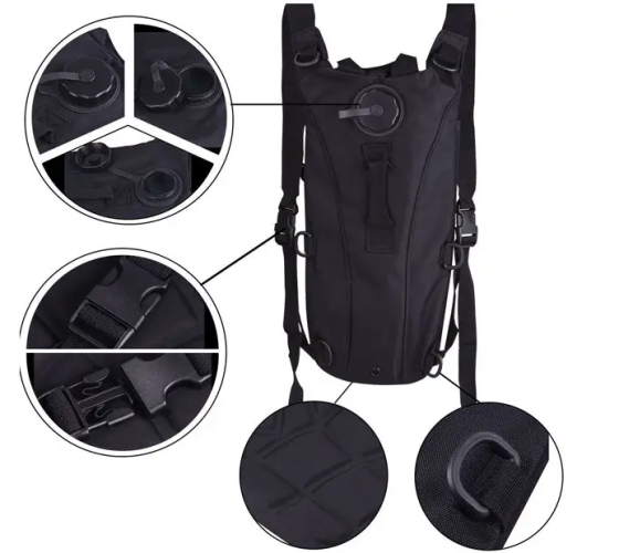 Тактическая питьевая система гидратор KMS (гидропак + рюкзак) Черный Винница