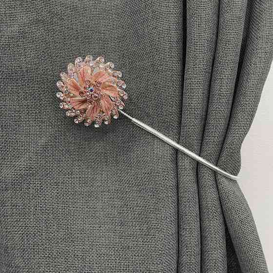 Магніти для штор та гардин "Flowers" набір 2 шт Персиковий (81-217) Київ