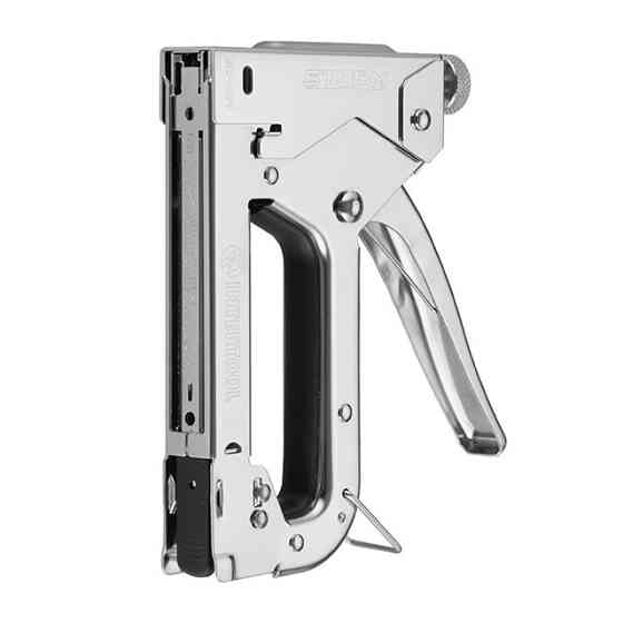 Степлер строительный под скобу 11,3×0,7×4-14 мм, хром, STORM INTERTOOL RT-0107 Киев