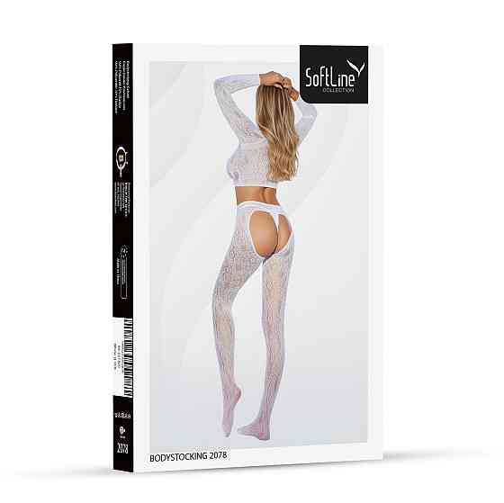 Бодистокинг - Bodystocking 2078, white - One Size Sex Aura Киев