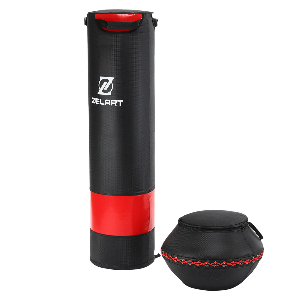 Мешок боксерский напольный Zelart BO-9654 высота 160см черный-красный Киев - изображение 4