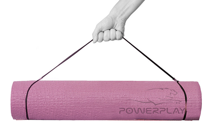 Килимок для йоги та фітнесу PowerPlay 4010 PVC Yoga Mat Рожевий (173x61x0.6) Каменское - изображение 3
