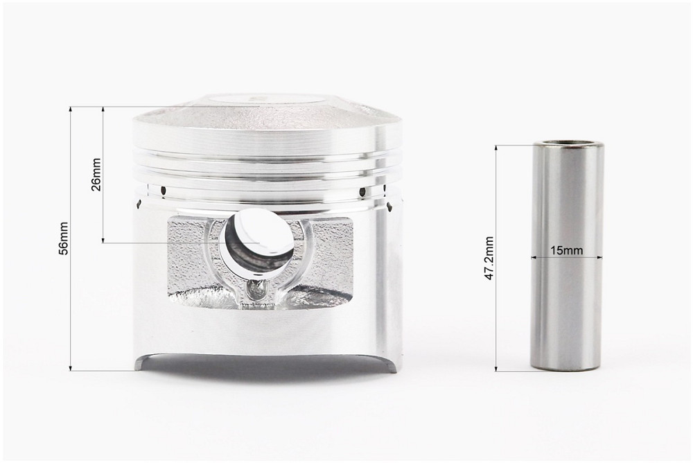 Циліндр к-кт (ЦПГ) CB125cc Ø56,5мм (висота циліндра 68/97мм, палець 15мм) TATA Київ - фото 6