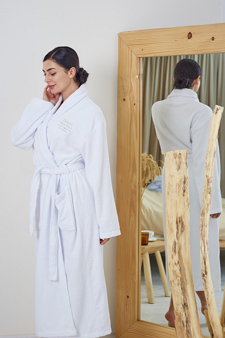 Женский халат банный Ideal Textile махровый белый (56860338) Черновцы - изображение 3