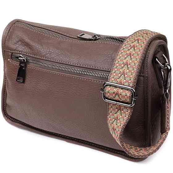 Женская сумка на плечо из натуральной кожи Коричневый (Vintage) Киев