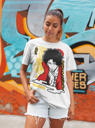 Футболка для мальчика аниме Самураи Кхамплоо Муген Фуу оверсайз (рост от 165 до 180 ) Черний AnimeJ0724m Днепр