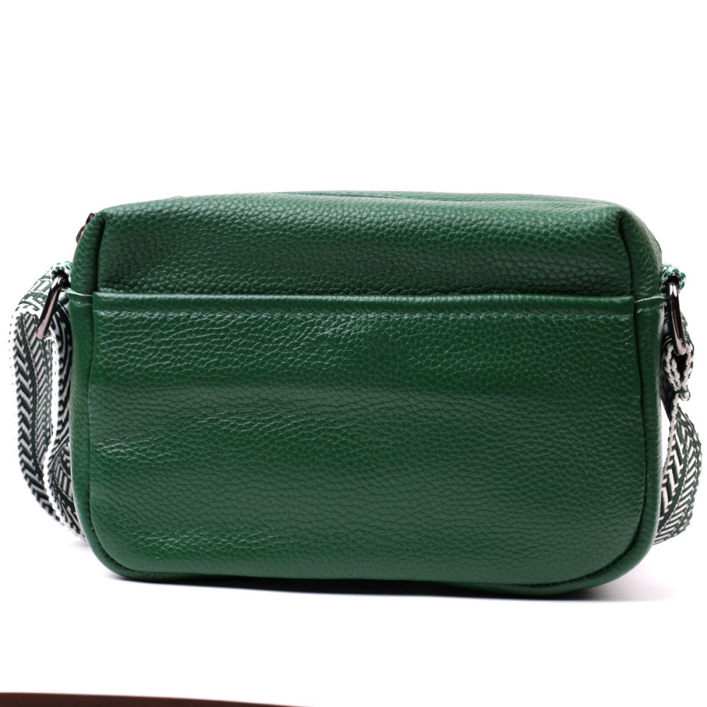 Сумка на одно отделение для стильных женщин из натуральной кожи Vintage 22603 Зеленая Киев - изображение 6