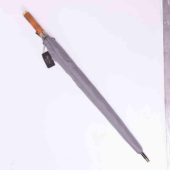 Классический зонт-трость полуавтомат из полиэстера 8 спиц диаметр 124 см Серый HP-23-6G Киев