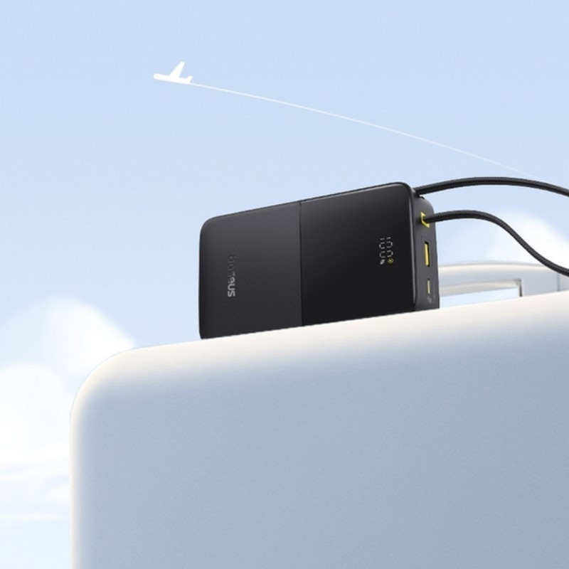 Зовнішній акумулятор Baseus EnerFill FC51 Bipow2 Pro Digital Display Power Bank with Built-in Cable 20000mAh 22.5W Cosmic Black Київ - фото 5