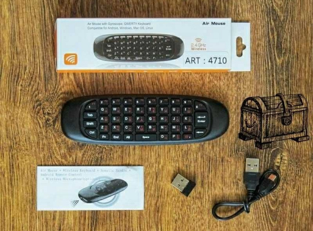 Бездротова повітряна миша, пульт, клавіатура Android tv smart Київ - фото 5