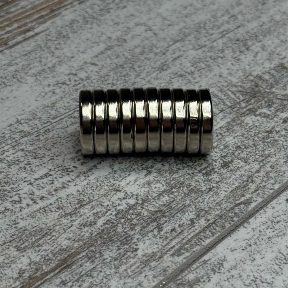 Набір із 10 кріпильних неодимових магнітів 18x4 мм N50 з отвором 5 мм Київ - фото 3