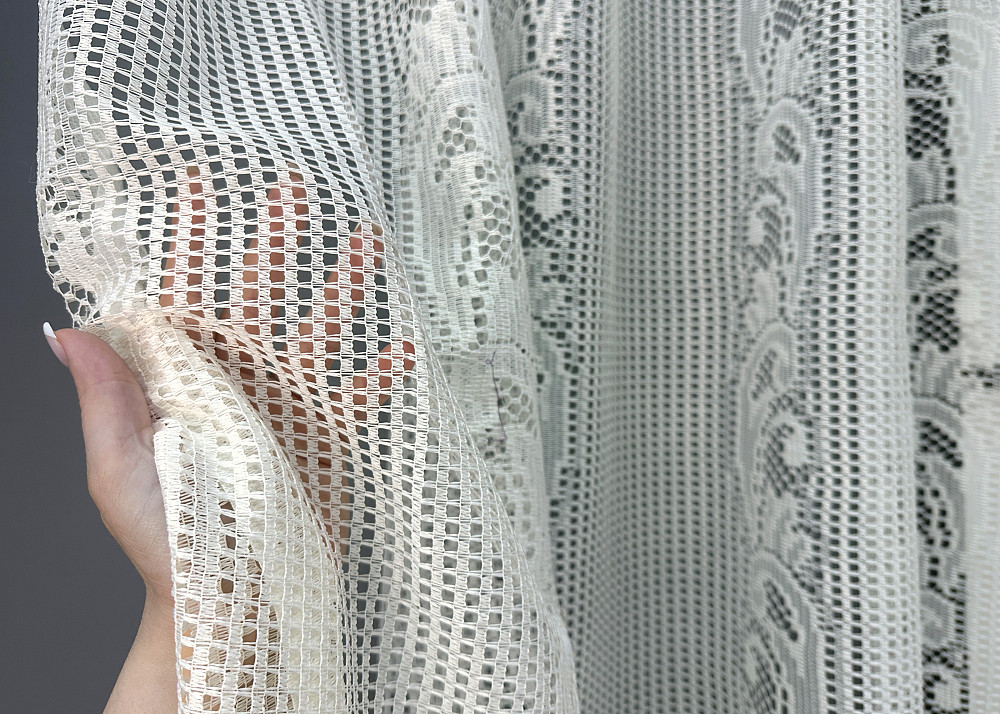 Кухонная арка № 000к сетка С тесьмой молочный 300х170 см (51-080) Киев - изображение 3