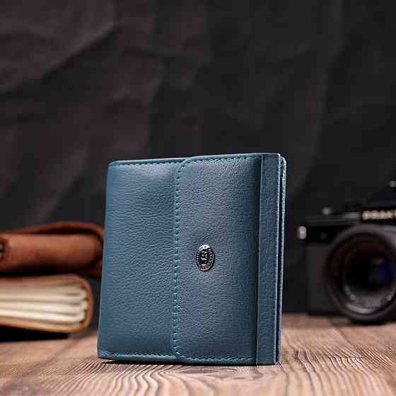 Стильний жіночий гаманець середнього розміру Бірюзовий (ST Leather) Київ
