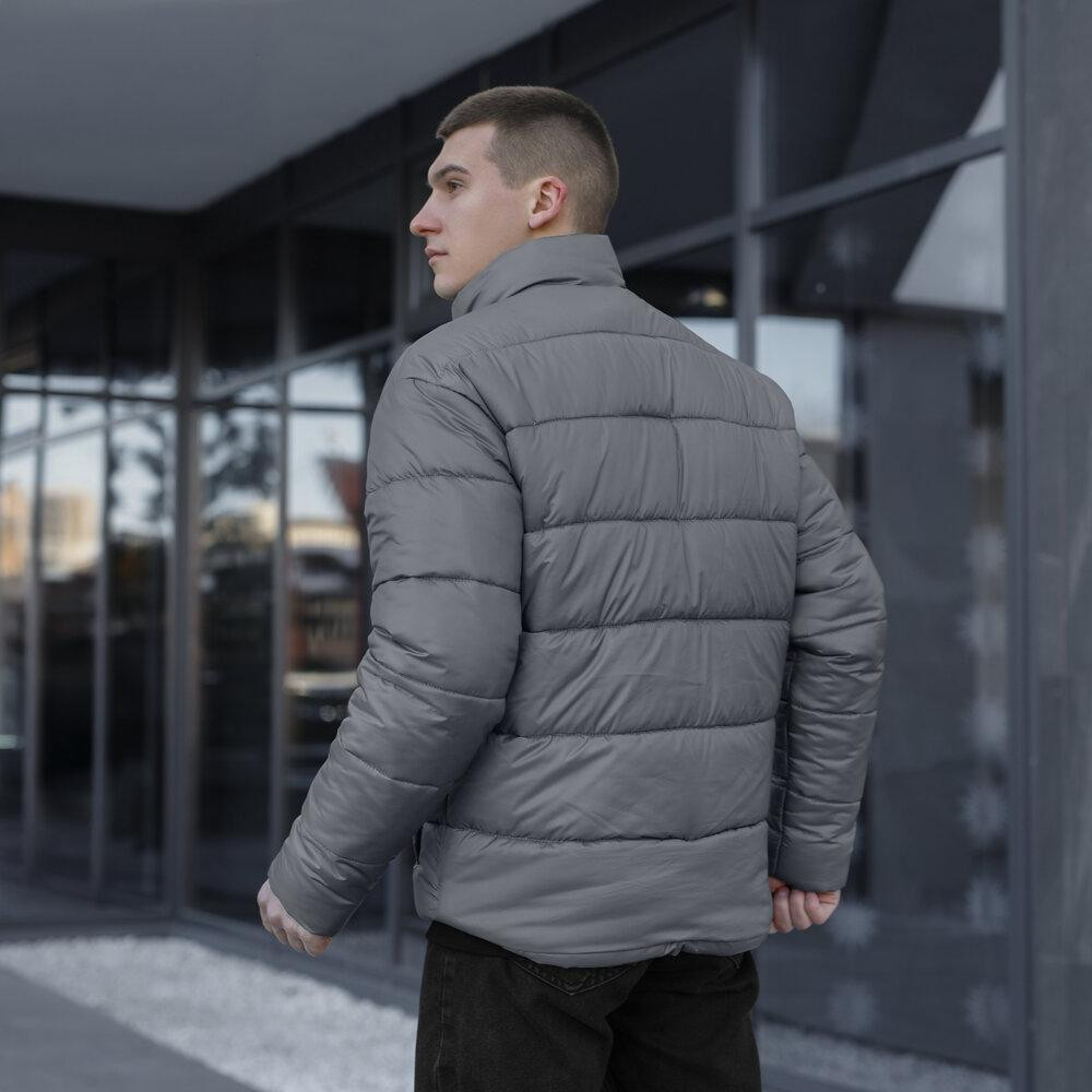 Чоловіча зимова куртка темно-сіра Pobedov Bubble Gum Київ - фото 3