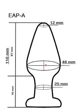 Анальный плаг из стекла EGZO EAP-A ( длина 11 см, диаметр 4,6 см ) Sex Aura Киев
