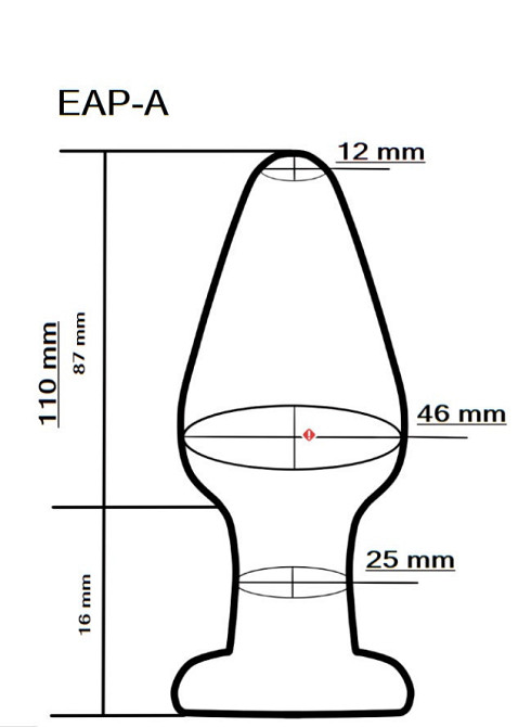 Анальный плаг из стекла EGZO EAP-A ( длина 11 см, диаметр 4,6 см ) Sex Aura Киев - изображение 3