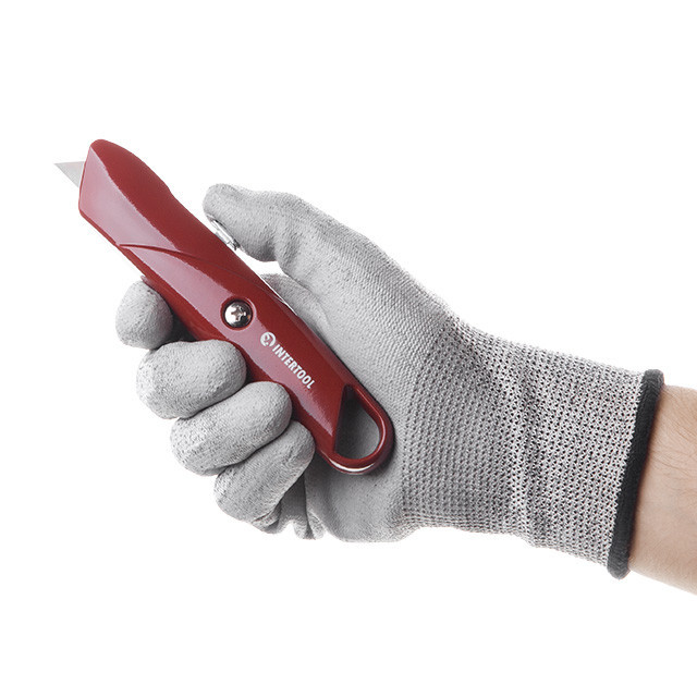 Ніж трапецієподібний, 60×19 мм, з висувним лезом, металевий корпус INTERTOOL HT-0505 Киев - изображение 15