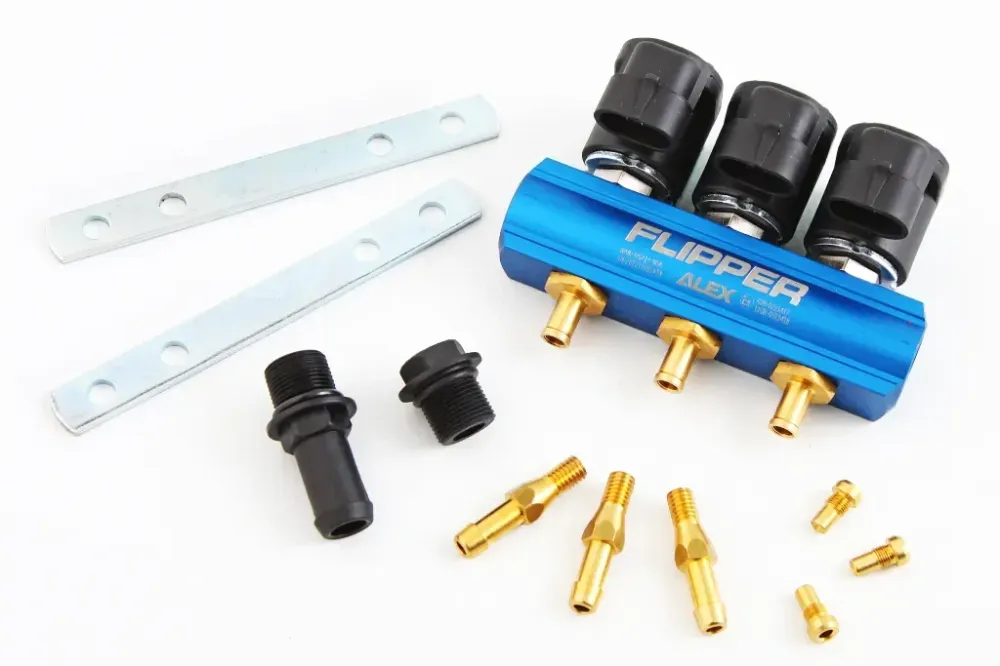 Форсунка ГБО Alex Flipper 120 Нл/мин (3 шт. с рейкой и штуцерами) Винница - изображение 1