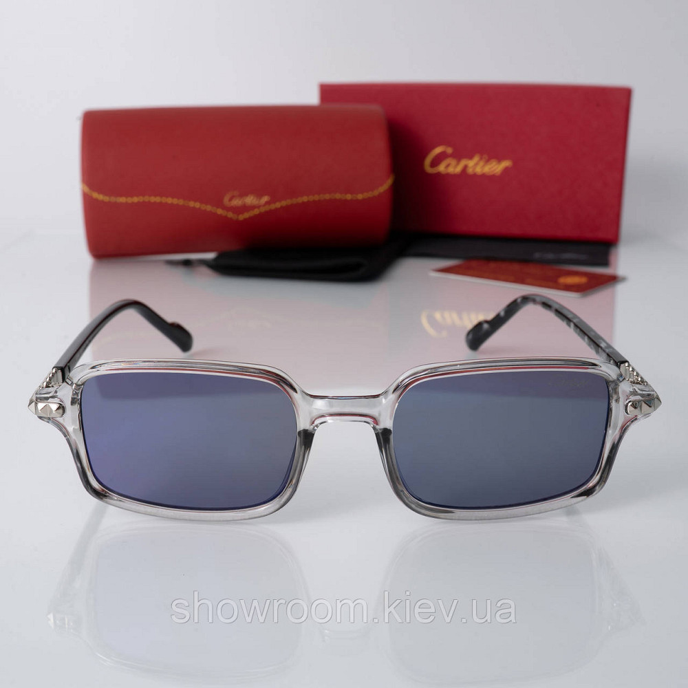 Жіночі стильні сонцезахисні окуляри Cartier (9121) Київ - фото 3