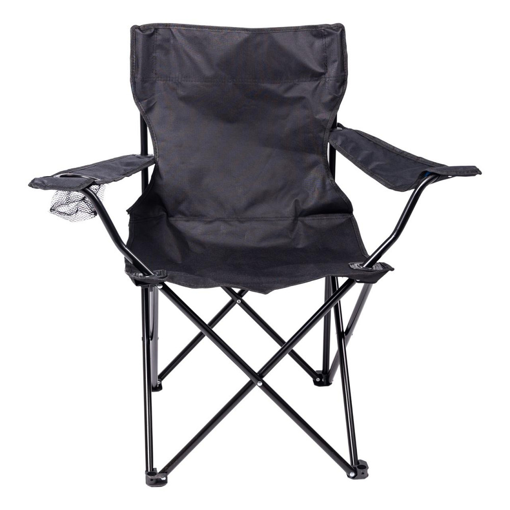 Lugi Крісло розкладне туристичне 50х80х80 см з підстаканником Чорне SJ-0014B Київ - фото 2