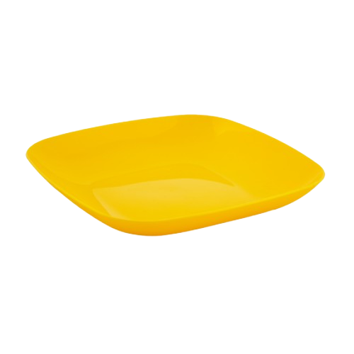Тарілка 25*25*3см пластик темно-жовтий Алеана Житомир - фото 1