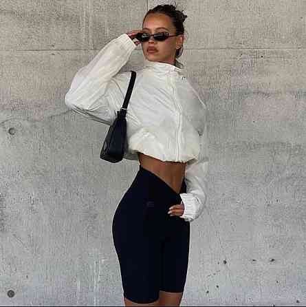 Жіноча базова оверсайз вітровка на блискавці канадська плащівка Одеса