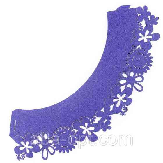 0384 Накладка паперова декоративна ажурна для маффінів різних кольорів (уп 20 шт) Одеса