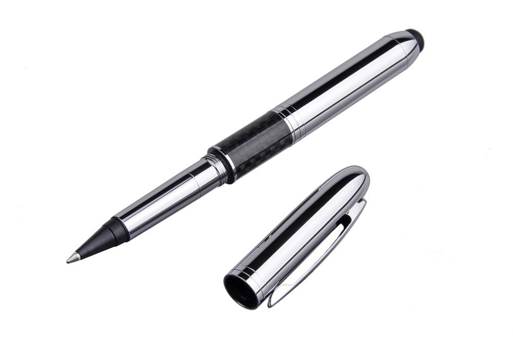 Ручка стилус з штампом Promesa, сріблястий корпус Киев - изображение 1